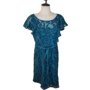 Anthropologie Moulinette Soeurs Dress Dark Emerald Green Dress Size 8